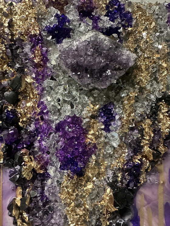 Image 1 of Epoxid mit echten Amethysten