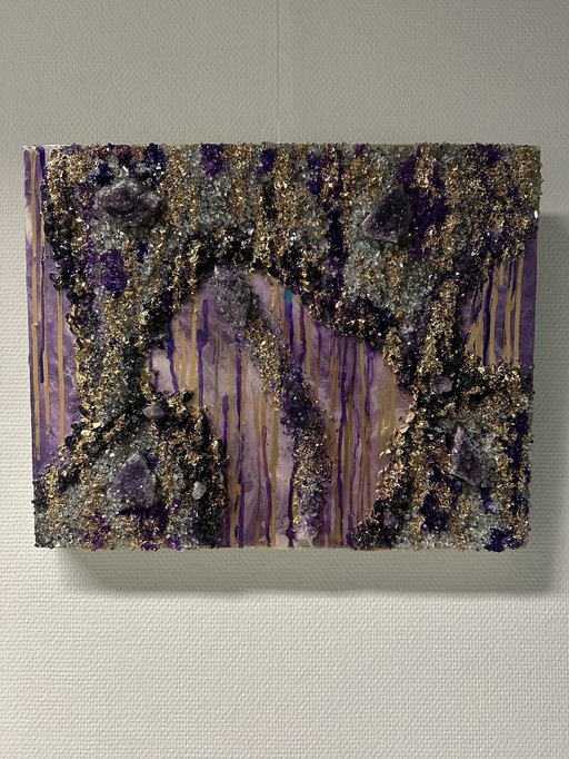 Epoxid mit echten Amethysten