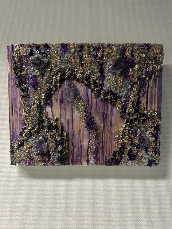 Image 1 of Epoxid mit echten Amethysten