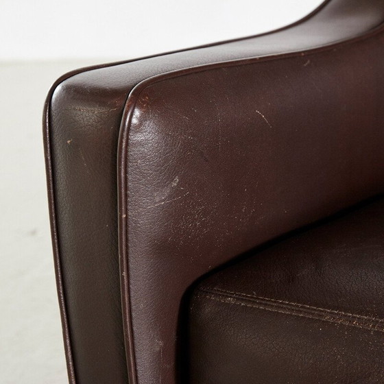 Image 1 of Vintage Palisander & Leder 965H Lesesessel & Ottoman von Fredrik A. Kayser für Vatne Mobler 1960s