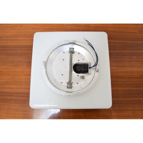Image 1 of Vintage Deckenlampe aus Glas und Metall, Tschechoslowakei 1970