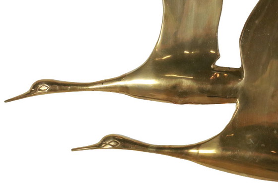 Image 1 of 2 x Wandvogel aus Messing