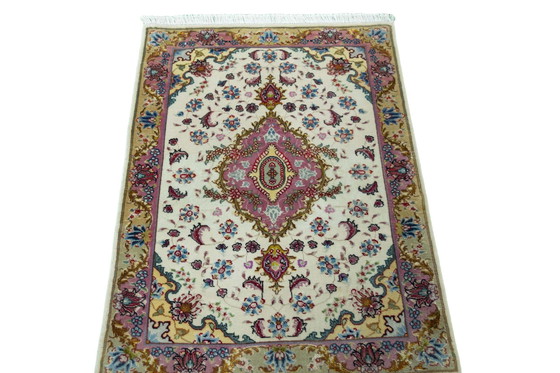 Image 1 of Handgeknüpfter Tabriz 50 Raj Mit Seide – 87 X 60 Cm
