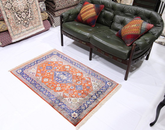 Image 1 of Original Perserteppich Qom/Ghom Reine Seide 123 X 80 Cm Top Zustand