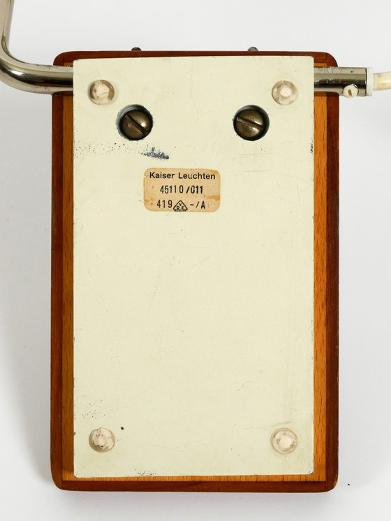 Image 1 of Seltene Original 1960er Kaiser Leichtmetall Teak Tischlampe