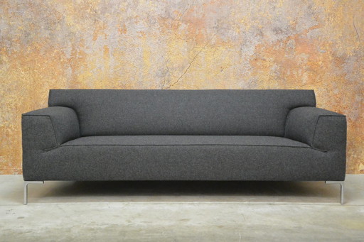 NEW gepolstert dunkelgrau Stoff Design auf Stock Bloq Sofa