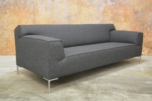 NEW gepolstert dunkelgrau Stoff Design auf Stock Bloq Sofa