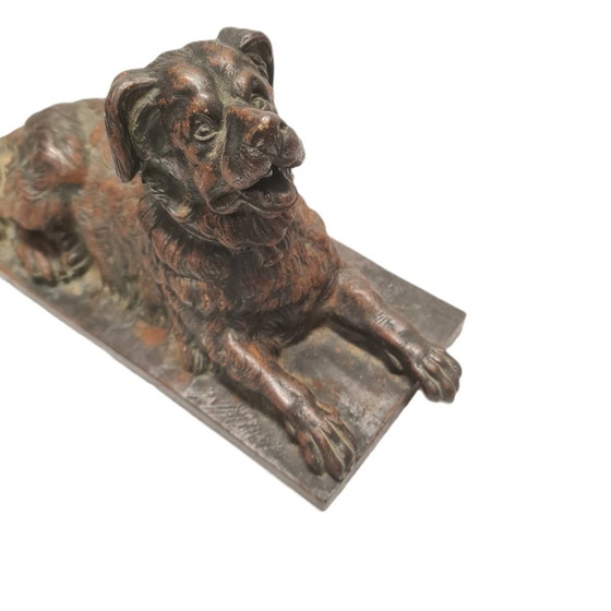 Image 1 of Antike Gusseisen Liegende Hund 2E Hälfte 19.