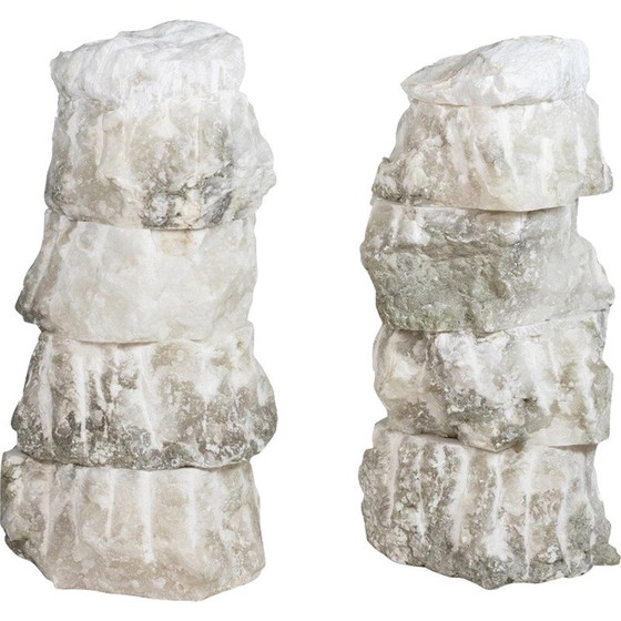 Image 1 of Paar Vintage-Lampen aus Alabaster