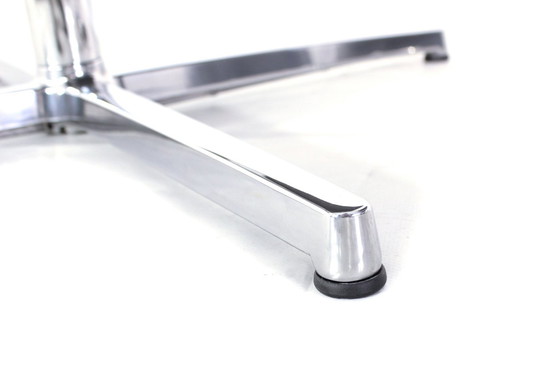 Image 1 of New! Wilkhahn Lounge Chair with Stool, Premium Wool, Aluminum and Chrome, Orig. Price 2800,- Euro