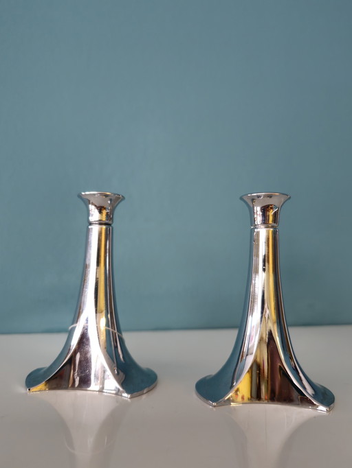 Set WMF Deutschland Versilbert Vintage Kerzenständer Kerzenhalter Kerzenständer