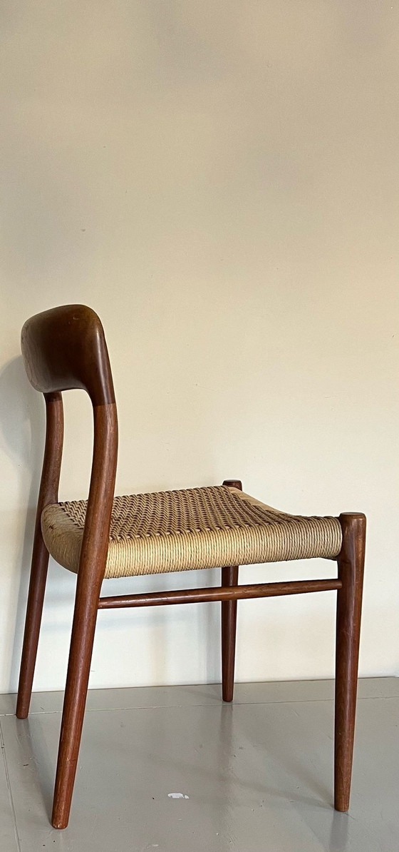 Image 1 of Satz von 2 perfekt erhaltenen Niels Möller Modell 75 Esszimmerstühlen