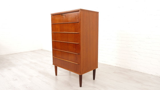 Image 1 of Vintage Dänische Kommode | Teak | 6 Schubladen | 106 Cm