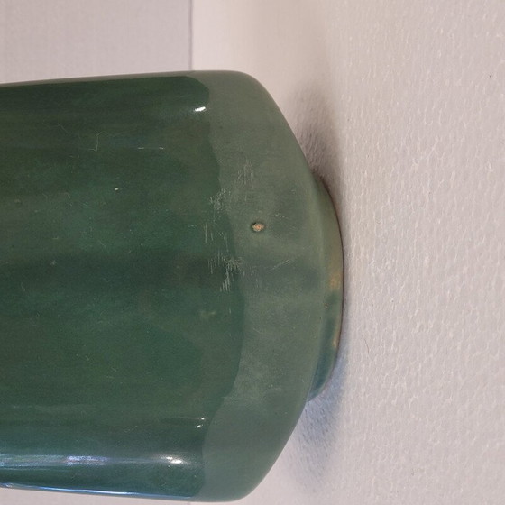 Image 1 of Handgefertigte Vintage-Vase in organischem Grün, Frankreich 1970