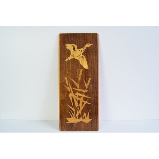 Wanddekoration aus Holz mit Stockenten, 1950