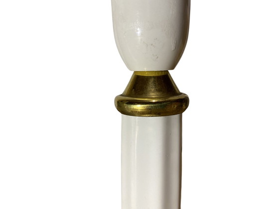 Image 1 of Vintage Søholm Tischlampen Weiß/Gold