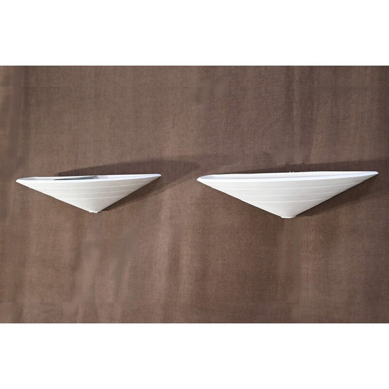 Image 1 of Paar Wandlampen aus Gips Modell 1347 für Sedap Workshop