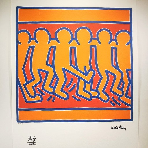 1990S Keith Haring Limited Edition Lithographie Mit Bleistift nummeriert.