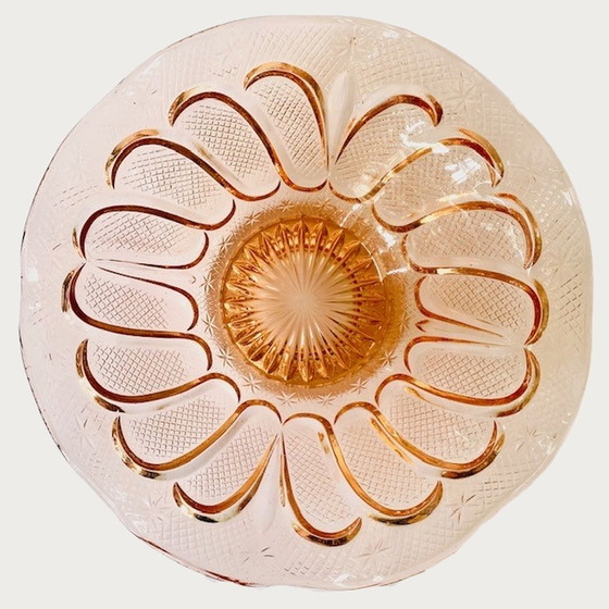 Image 1 of Artdeco Obstschale rosa Glas