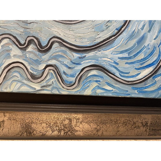 Image 1 of Vintage-Gemälde Labyrinth von Alain Rothstein, 1984