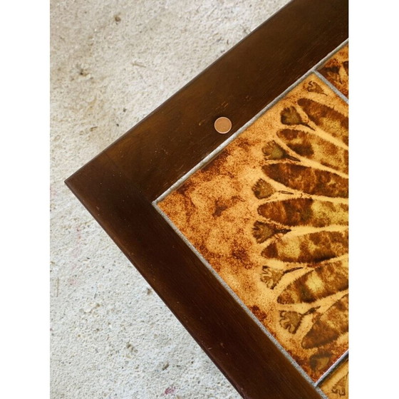 Image 1 of Vintage Teakholz und Keramik Nisttische, Dänemark 1960