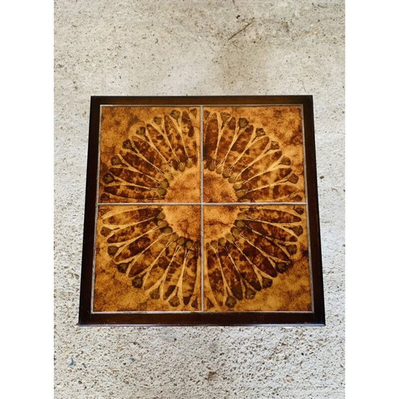 Image 1 of Vintage Teakholz und Keramik Nisttische, Dänemark 1960