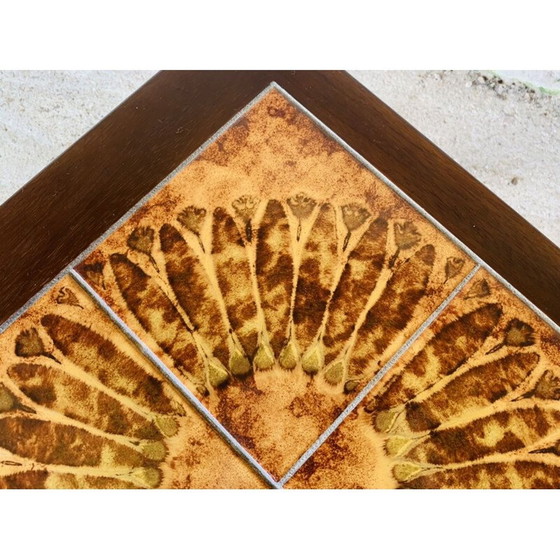 Image 1 of Vintage Teakholz und Keramik Nisttische, Dänemark 1960