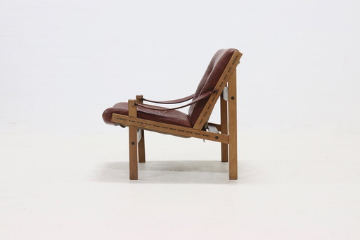 Vintage Torbjørn Afdal für Bruksbo Hunter Safari Chair 