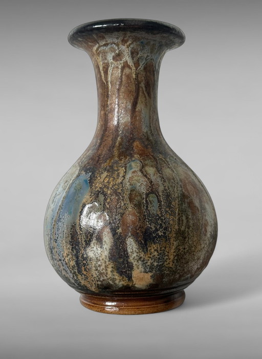 Vintage Design Tropfglasur Vase Roger Guerin, 1930S