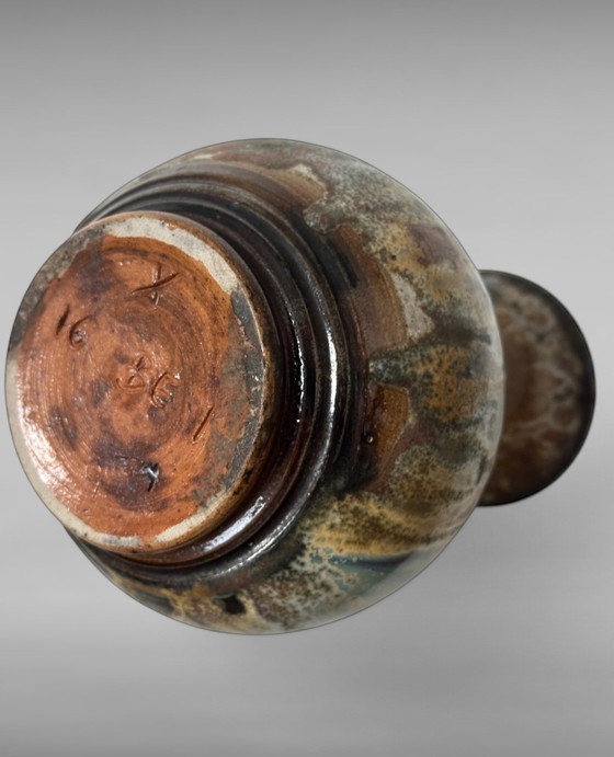 Image 1 of Vintage Design Tropfglasur Vase Roger Guerin, 1930S