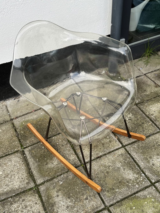 Vintage Kubikoff Transparente Schaukelstühle