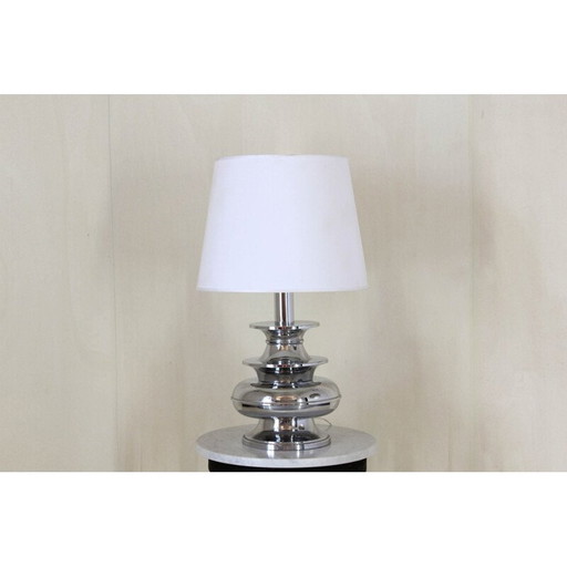 1x Vintage Chrom Tischlampe, 1960er Jahre