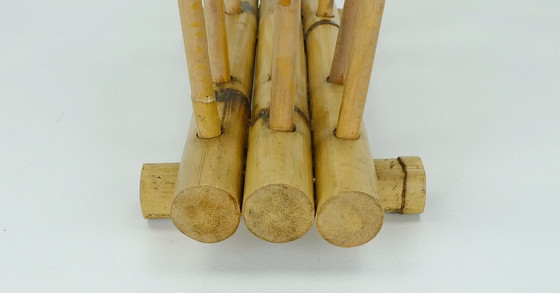 Image 1 of vintage 1950s 60s mid century magazine rack bamboo hawaii tiki style