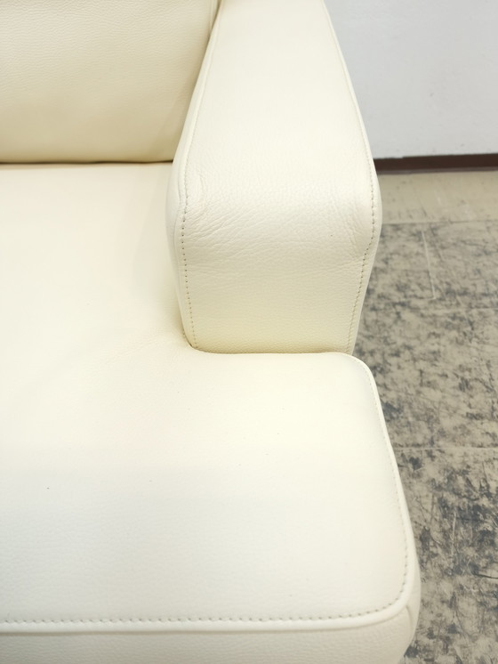 Image 1 of Fsm Clarus Sofa mit Hocker, Funktionssofa Leder Ottomane Couch 