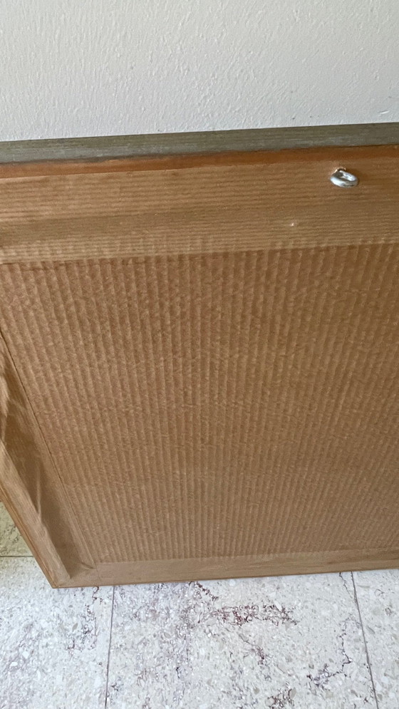 Image 1 of Irisblume auf Papier Rahmen Holz Vintage