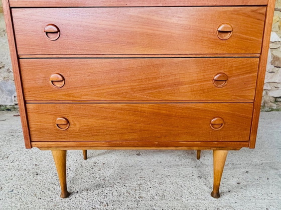 Image 1 of Vintage, Teak Bücherregal mit Schubladen, skandinavischer Stil 1960S