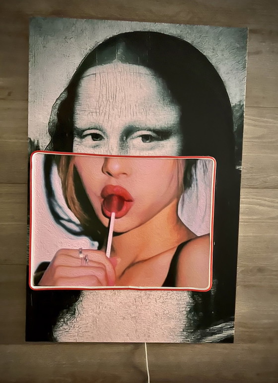 Image 1 of LedMansion Monna Lolllipop Rot Kunst -Wandkunst-LED-Lampe