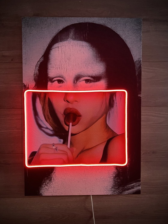 Image 1 of LedMansion Monna Lolllipop Rot Kunst -Wandkunst-LED-Lampe