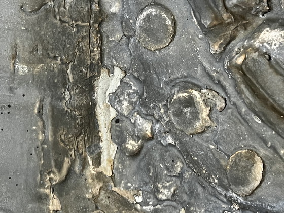 Image 1 of 1 X Fiberglas-Relief-Skulptur, 1960S. Abstraktion Brutalist , Wand, Platte