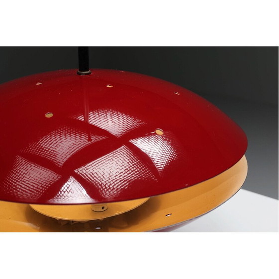 Image 1 of Rote und schwarze Space-Age-Lampe, 1970