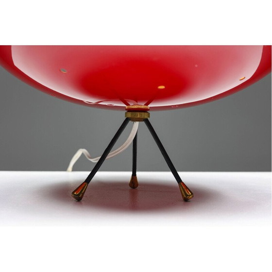 Image 1 of Rote und schwarze Space-Age-Lampe, 1970