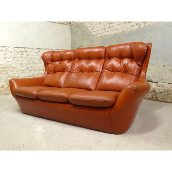 Image 1 of Vintage-Ledersofa, 1970