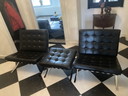 2x Fasem Barcelona Stühle mit Ottomane