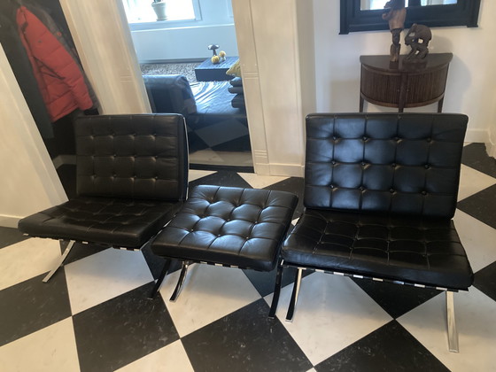 Image 1 of 2x Fasem Barcelona Stühle mit Ottomane