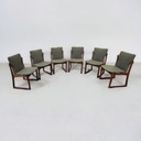 Set mit 6 Stühlen aus Teakholz
