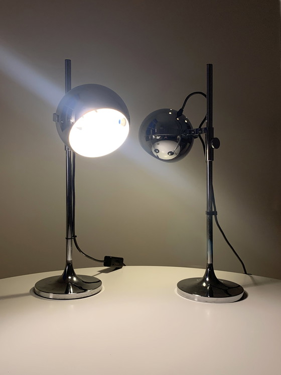 Image 1 of 2x Space Age Hillebrand Tischlampen