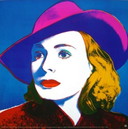 Andy Warhol Ingrid Bergman mit Hut von 1983 sehr groß