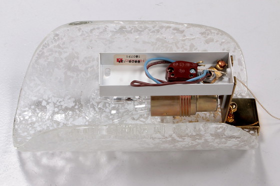 Image 1 of Hillebrand Wandlampe mit schönem Glas und Messing, 1970