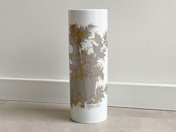 Image 1 of XL Skandinavisch Vintage Björn Wiinblad Vase Sammuramat, Rosenthal, Golddekor