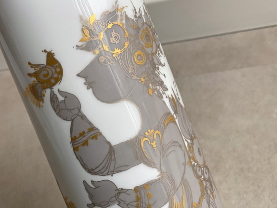 Image 1 of XL Skandinavisch Vintage Björn Wiinblad Vase Sammuramat, Rosenthal, Golddekor
